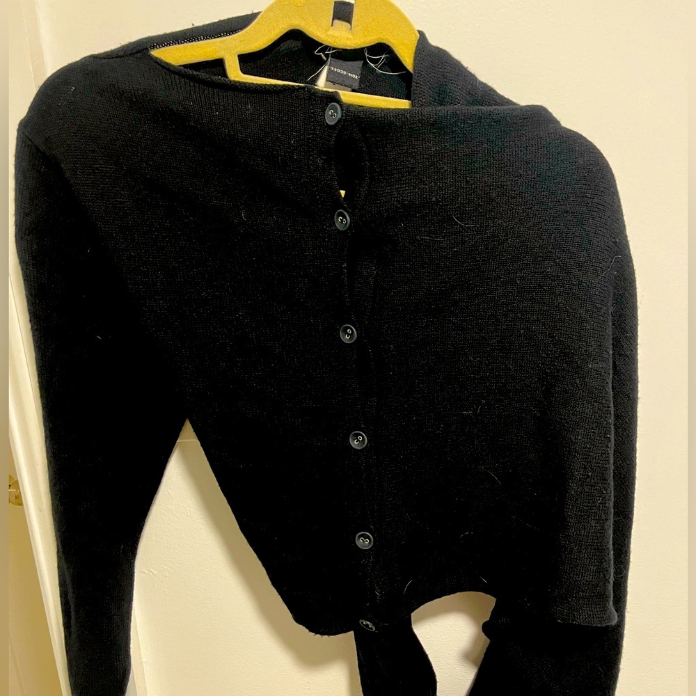 Tom Scott Black Cashmere Sweater Wrap